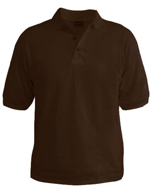 Cocoa Color Plain Collar T Shirt